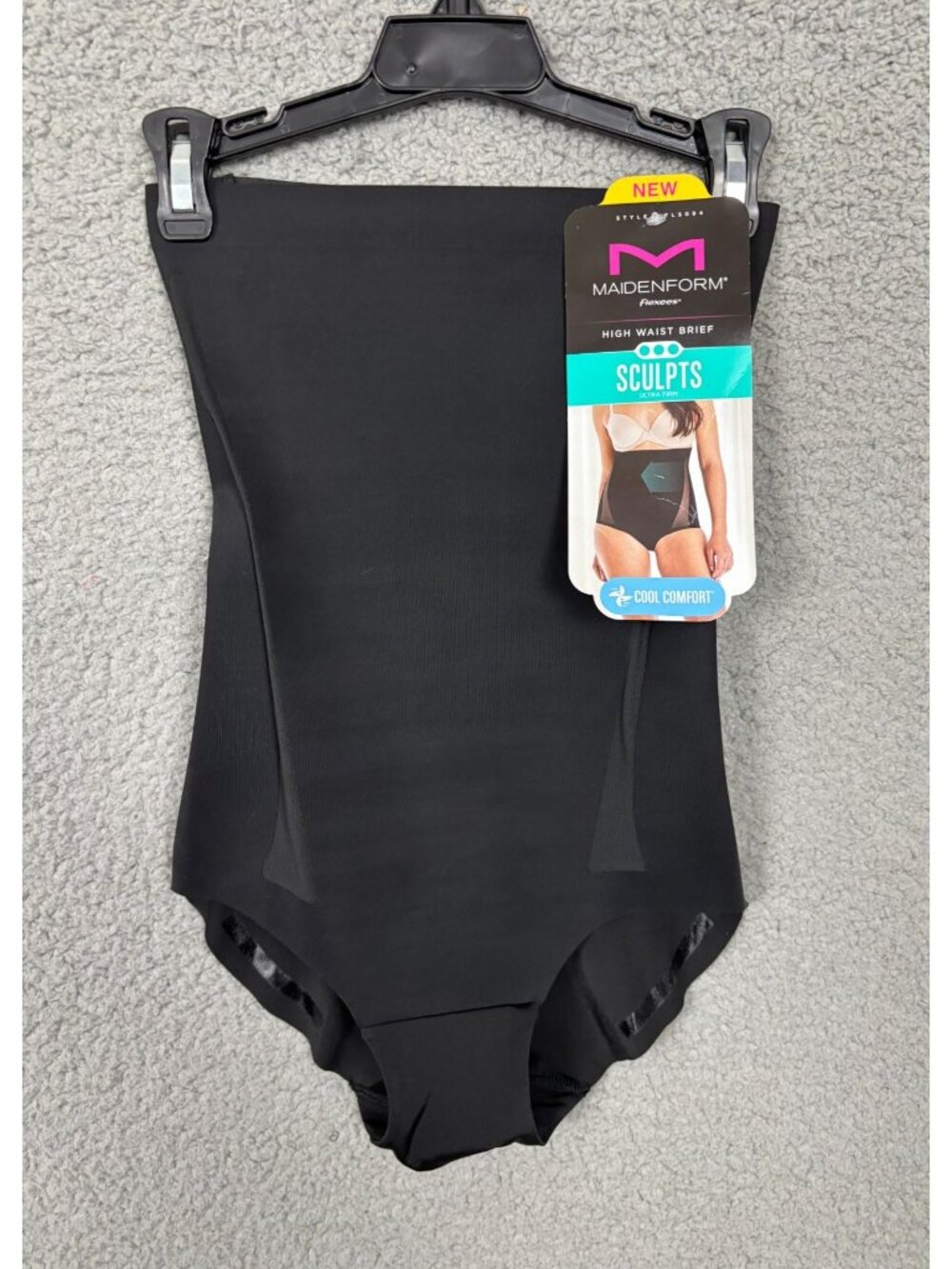 Maidenform Flexees High Waist Brief  Shapewear Black Cool Comfort  Small NWT's.